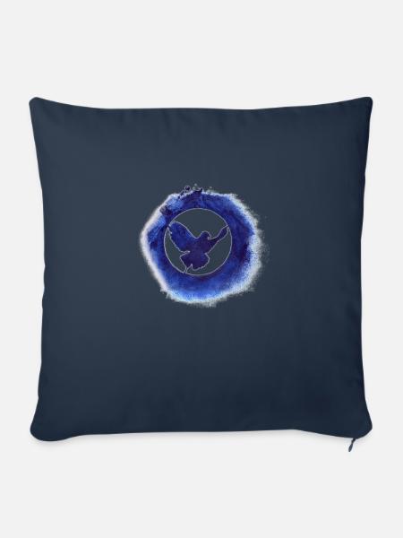 Friedenstaube - Sofakissen mit Füllung 45 x 45 cm - Navy