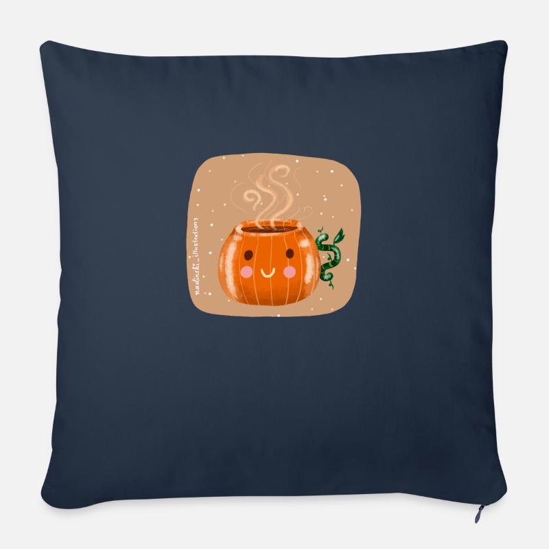 kopp gresskar - Sofapute med fylling 45 x 45 cm - marine
