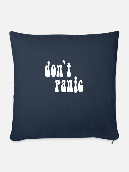 don t panic - Sofakissen mit Füllung 45 x 45 cm - Navy