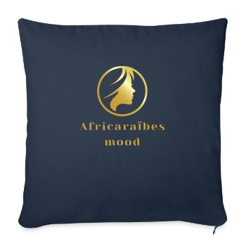 AFRICARAIBES MOOD - Coussin et housse de 45 x 45 cm - bleu marine - Devant