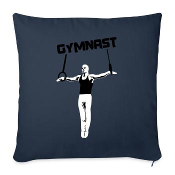 Gymnast, Turner, Turnen - Sofakissen mit Füllung 45 x 45 cm - Navy - Vorne