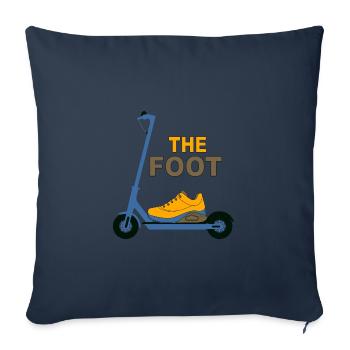 Le pied - Coussin et housse de 45 x 45 cm - bleu marine - Devant