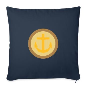 Button Marine Anchor Slurr Flap - Sofa pillow with filling 45cm x 45cm - navy - Front
