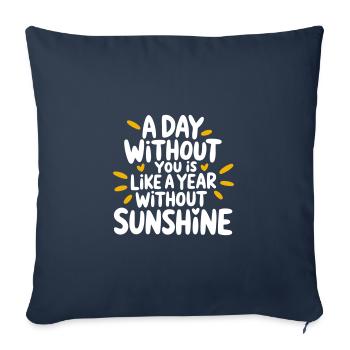 A Day Without Sunshine - Sofa pillow with filling 45cm x 45cm - navy - Front