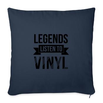 Legends Listen to Vinyl - Color Changing - Sofa pillow with filling 45cm x 45cm - navy - Front