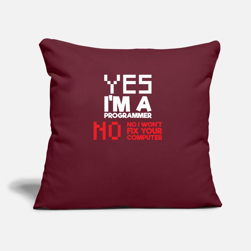 Yes I am a programmer computer science computer Sofa pillow with filling 45cm x 45cm