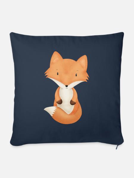 Fuchs - Sofakissen mit Füllung 45 x 45 cm - Navy