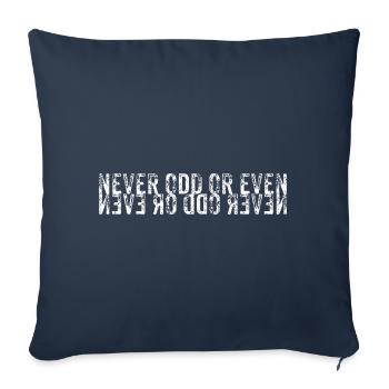 Jamais impair ou pair - Coussin et housse de 45 x 45 cm - bleu marine - Devant