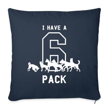 Sixpack Dog Hundeliebhaber Fitness Gym lustig - Sofakissen mit Füllung 45 x 45 cm - Navy - Vorne