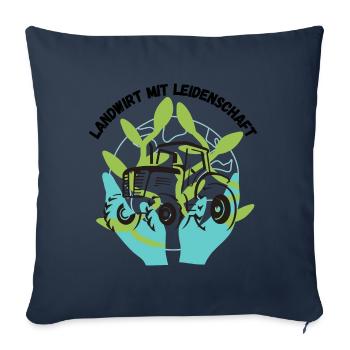 Landwirt mit Leidenschaft - Sofakissen mit Füllung 45 x 45 cm - Navy - Vorne