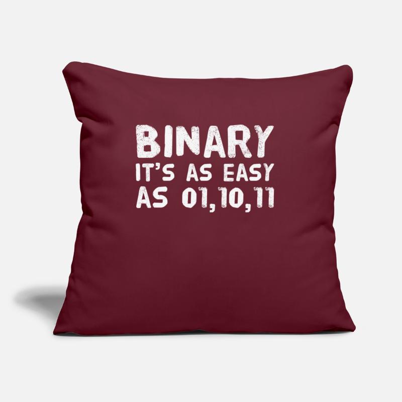 Informatiker Coder Binär Binary lustiger Spruch Sofakissen mit Füllung 45 x 45 cm
