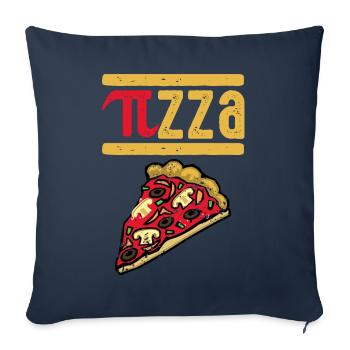 Pizza in Pi Design 3.14159265359 - Sofa pillow with filling 45cm x 45cm - navy - Front