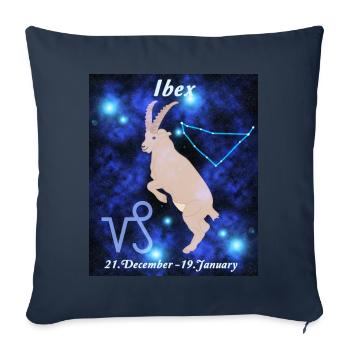 Zodiac sign Capricorn, constellation, astrology - Sofa pillow with filling 45cm x 45cm - navy - Front