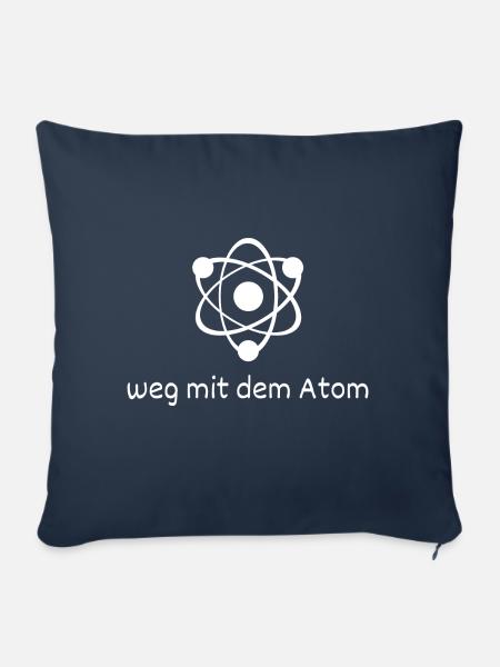 weg mit dem Atom - Sofakissen mit Füllung 45 x 45 cm - Navy