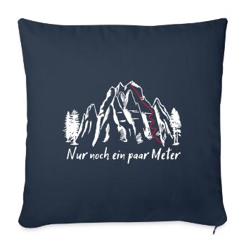Berge, Bergsteigen - nur noch ein paar Meter - Sofakissen mit Füllung 45 x 45 cm - Navy - Vorne