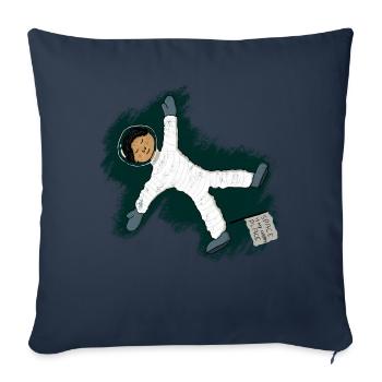 Space is my Happy Place - Sofakissen mit Füllung 45 x 45 cm - Navy - Vorne