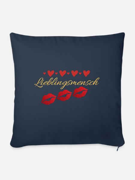 Lieblingsmensch - Sofakissen mit Füllung 45 x 45 cm - Navy