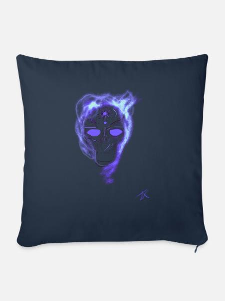Wolfskopf in violet - Sofakissen mit Füllung 45 x 45 cm - Navy