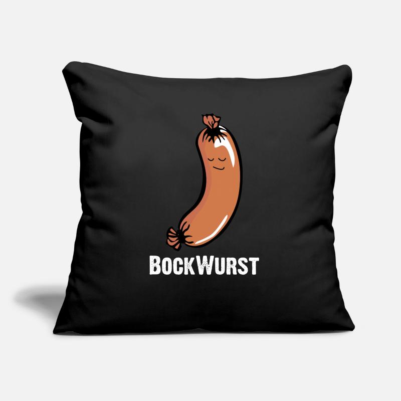 Bockwurst, Augsburger, Knackwurst oder Brühwurst Sofakissen mit Füllung 45 x 45 cm