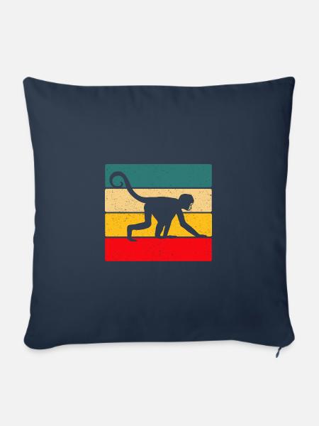 Affe - Sofakissen mit Füllung 45 x 45 cm - Navy