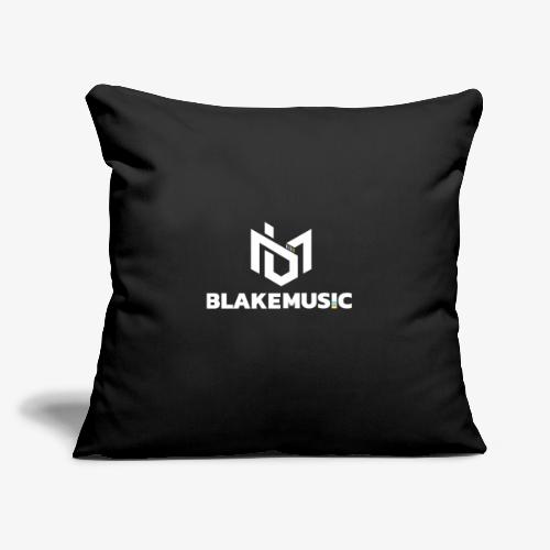 blAkeMusic Logo White - Sofa pillow with filling 45cm x 45cm