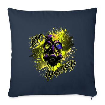 Gaz mask yellow - Coussin et housse de 45 x 45 cm - bleu marine - Devant