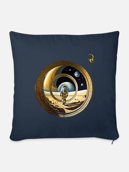 FENSTER ZUM WELTRAUM - Sofakissen mit Füllung 45 x 45 cm - Navy