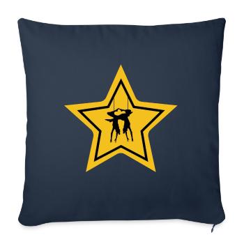 Zirkusstar-Trapez-Duo - Sofakissen mit Füllung 45 x 45 cm - Navy - Vorne