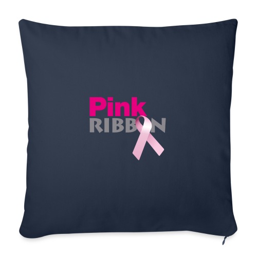 Pink Ribbon Logo - Bankkussen met vulling 45 x 45 cm