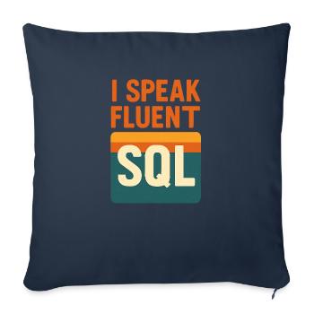 I speak SQL - Sofa pillow with filling 45cm x 45cm - navy - Front