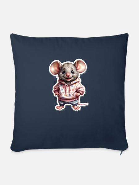 Cute Mouse - Sofakissen mit Füllung 45 x 45 cm - Navy