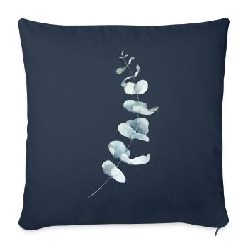 Eucalyptus - Coussin et housse de 45 x 45 cm - bleu marine - Devant