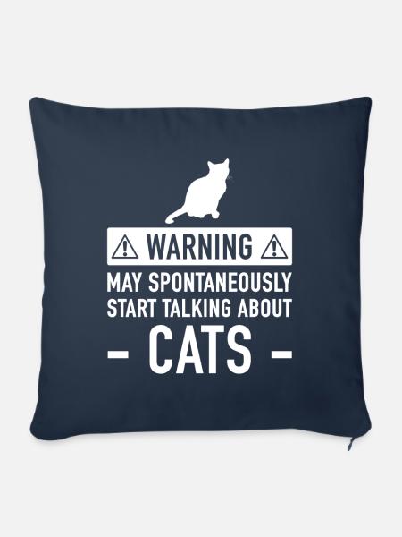 Lustige Katzen-Geschenk-Idee - Sofakissen mit Füllung 45 x 45 cm - Navy