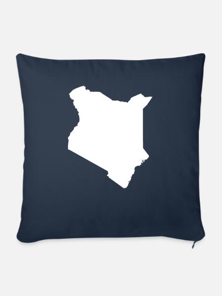 Kenia originelle Geschenkidee - Sofakissen mit Füllung 45 x 45 cm - Navy