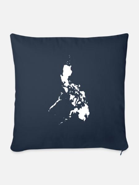 Philippinen originelle Geschenkidee - Sofakissen mit Füllung 45 x 45 cm - Navy