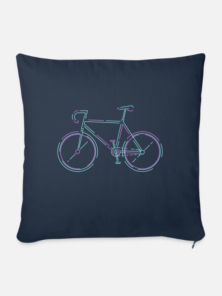 Rennrad hellblau-pink - Sofakissen mit Füllung 45 x 45 cm - Navy