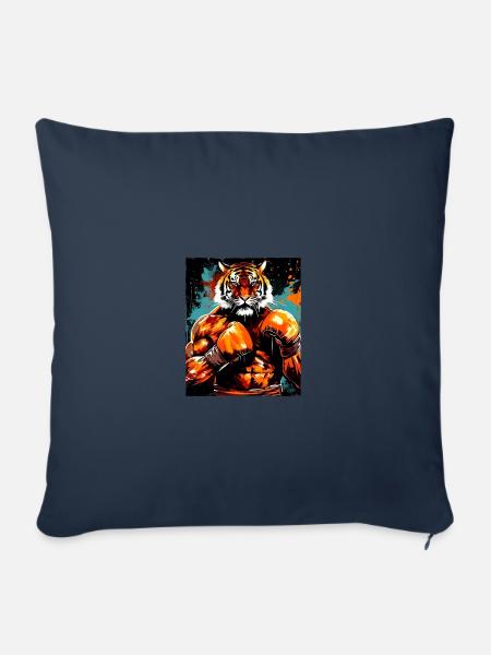 Tiger Boxer Boxen - Sofakissen mit Füllung 45 x 45 cm - Navy