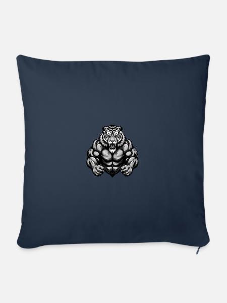Tiger Muskeln Beast - Sofakissen mit Füllung 45 x 45 cm - Navy