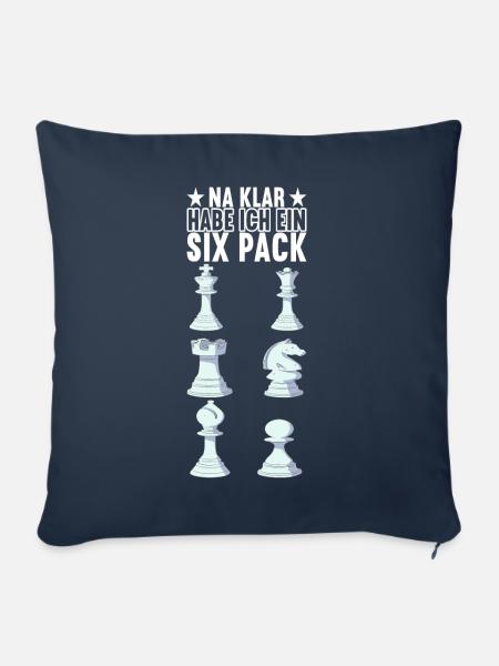 Schach Schachspieler - Sofakissen mit Füllung 45 x 45 cm - Navy