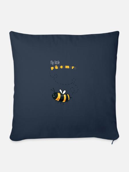 Plüschmors Plattdeutsch Geschenkidee - Sofakissen mit Füllung 45 x 45 cm - Navy