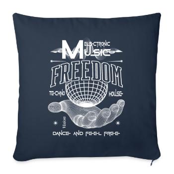 Techno House Vision - Sofakissen mit Füllung 45 x 45 cm - Navy - Vorne