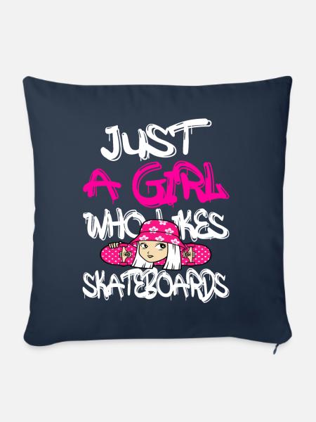 Skateboard Skater Skateboarding Geschenk - Sofakissen mit Füllung 45 x 45 cm - Navy