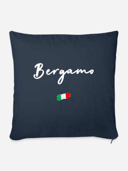 BERGAMO - Sofakissen mit Füllung 45 x 45 cm - Navy
