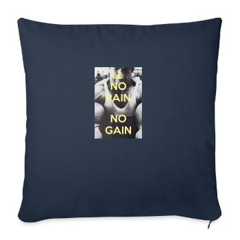 No Pain No Gain tshirt Clothing Gift Gym - Sofa pillow with filling 45cm x 45cm - navy - Front