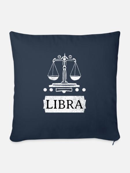 Waage Sternzeichen - Sofakissen mit Füllung 45 x 45 cm - Navy