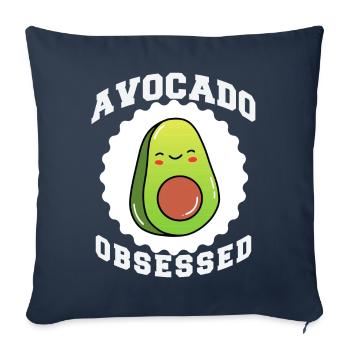 Obsédé par l’avocat - Coussin et housse de 45 x 45 cm - bleu marine - Devant