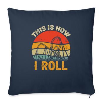 Amusement Park Kirmes Roller Coaster Roller Coaster - Sofa pillow with filling 45cm x 45cm - navy - Front