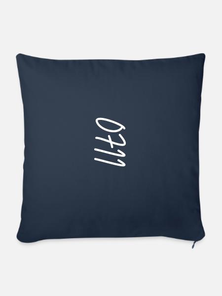 0711 - Sofakissen mit Füllung 45 x 45 cm - Navy