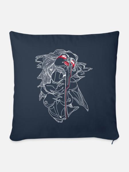### - Sofakissen mit Füllung 45 x 45 cm - Navy