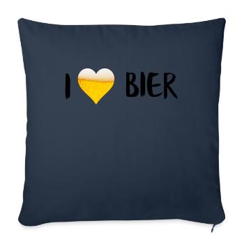 Bierliebe - Sofakissen mit Füllung 45 x 45 cm - Navy - Vorne